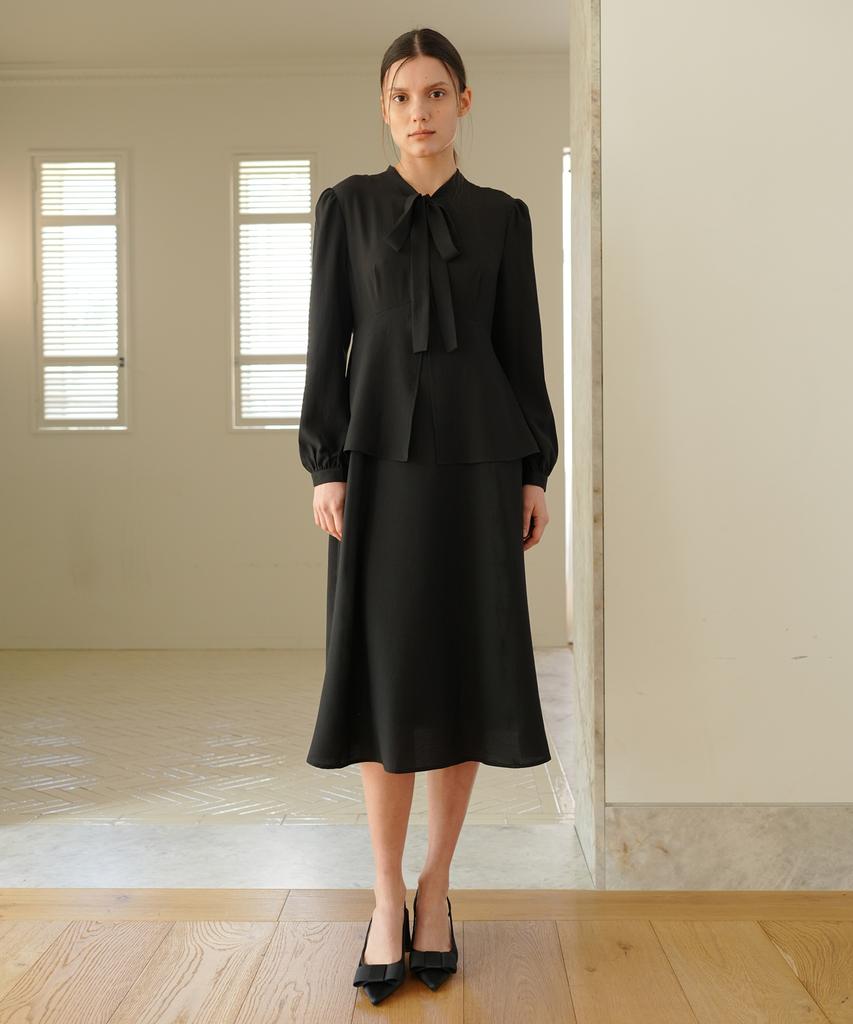 Paul And Alice Ribbon Tie Dress / Black