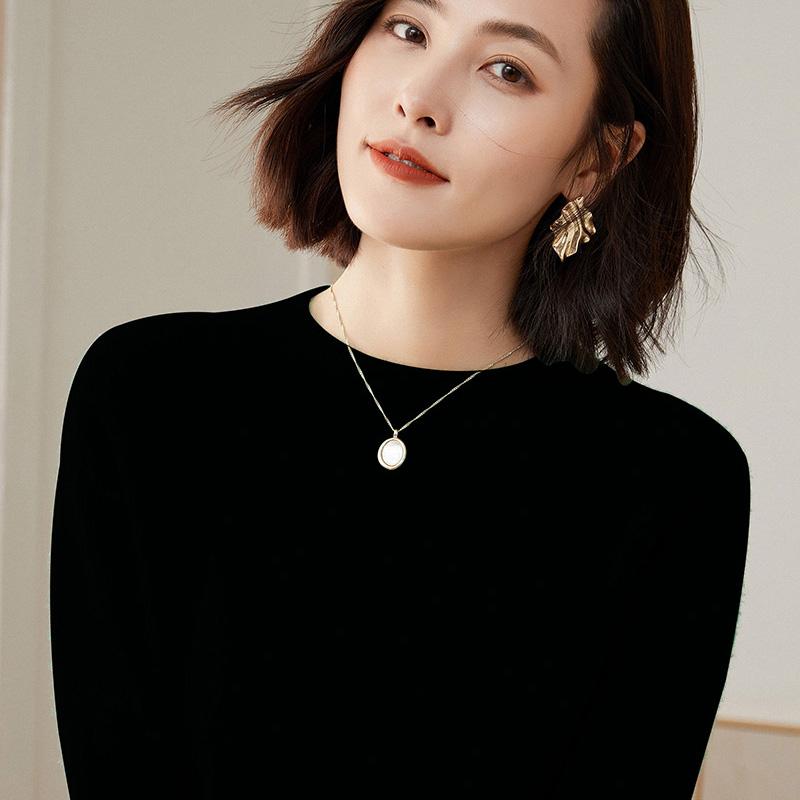 Kadın Kazak % 100% Merinos Yünü MODERN YENI SAGA Kaşmir Kazak Örme Kazak Kış Sıcak Kadın Jumper Örgü Üst