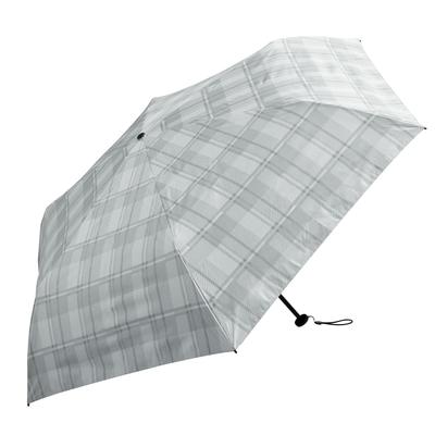 Sugihara TONICAL Folding Rain or 55cm Black Laminated Check Sun Rain UV Simple Model 6915 Umbrella, Ultra-Lightweight, Shine, Mini, Pattern,