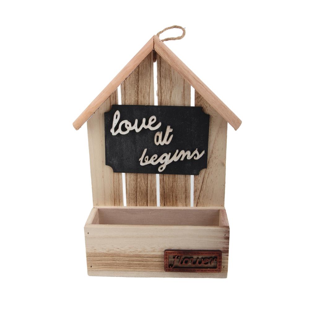 Wall Hanging Flower Pot Decorative Creative Flower Basket Simple Wood Planter