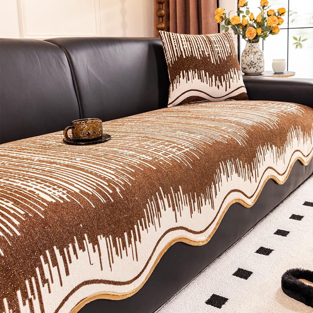 Geometric Milk Silk Sofa Seat Cover Pet Friendly S/M/L/Xl High Elasticity Sofa Slipcovers Couch Cap Furniture Case Soft