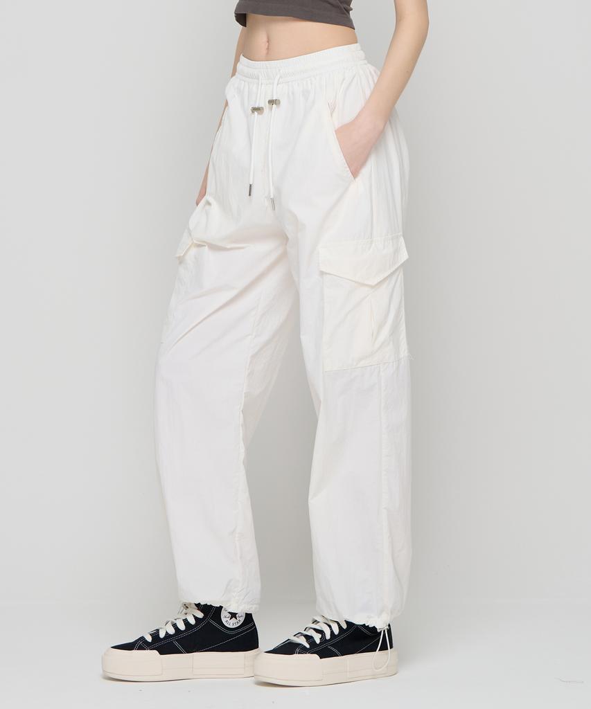 CARGOBROS FOR WOMAN Parachute Cargo String Pants (Ivory)