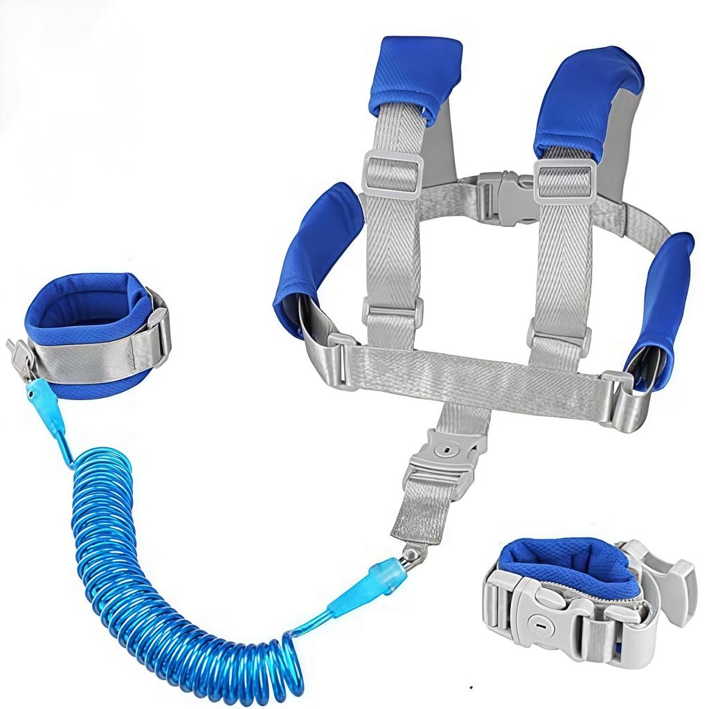 2in1 Infants And Children's Loss Prevention Belt Traction Rope Baby Loss Prevention Bracelet 1.5mSpring Rope Walking Baby Safety