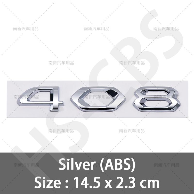 VZQR9 3D ABS 408 4008 508 5008 508L Letter Emblem GT Rear Trunk Badge Logo For Peugeot 408 508 4008 5008 508L Car Styling Accessories