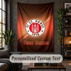 Personalisierte Wandteppich, FC St. Pauli Individueller Text, Wandkunst aus weichem Stoff für die Innendekoration