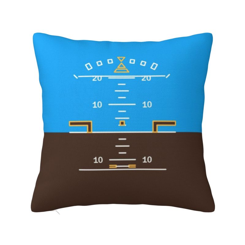 Cockpit Six Dials Flight Simulator Pilot Nordic Pillow Cover Home Decor Airplane Aircraft Car Cushion
