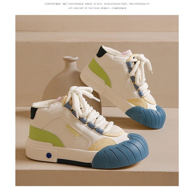 Autumn New Thick Soled Height Increasing White Shoes for Casual and Versatile Sports