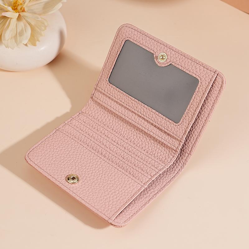 Women's RFID Mini Cowhide Wallet: Ultra-Thin Genuine Leather Anti-Magnetic Card Holder & Coin Purse