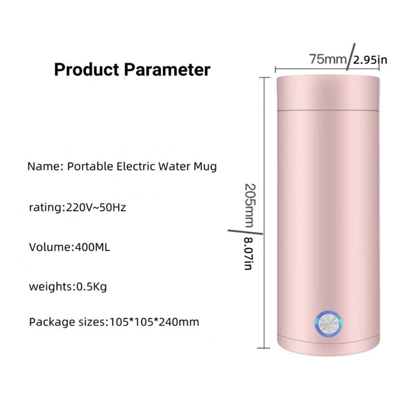 AD23-3 In 1 Mini Electric Kettle 304 Stainless Steel Food Grade Fast Boil And Auto Shut Off Heating Mug EU Plug For Tea Coffee M