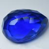 63.50 Ct Pear Cut Lab-Created BLUE Sapphire Loose Gemstone Huge Size CERTIFIED S-862