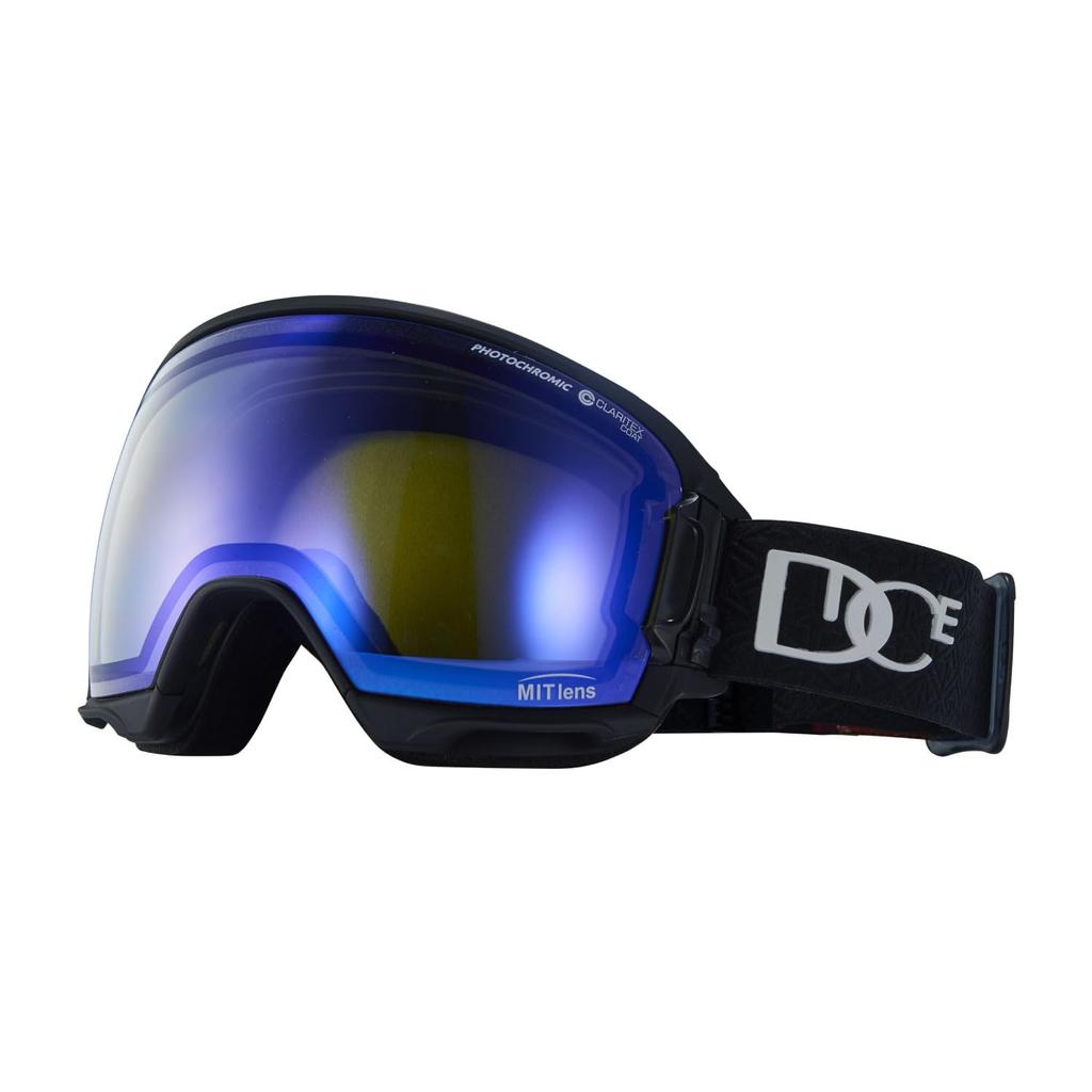 DICE HIGHROLLER HR35191 MBK Photochromic Snow Goggles with MIT Blue Made In for Snowboarding and Skiing Mirror, Japan, Adults,