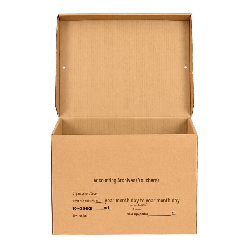 Heavy-Duty Foldable Corrugated Archive Storage Boxes