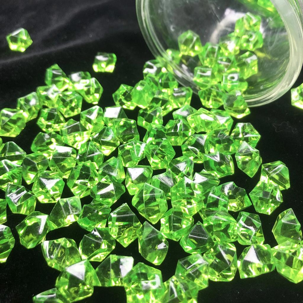 Acrylic Diamond Crystal Ice Rock Stones Vase Gems Confetti Table Scatter Beads Wedding Party Home Decor 100pcs 19 Color 11x14MM