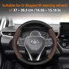 Nlzh6 For Toyota Carbon Fiber Texture Perforated Leather Steering Wheel Cover Chr Yaris Auris Corolla Rav4 Land Cruiser Prado Hilux