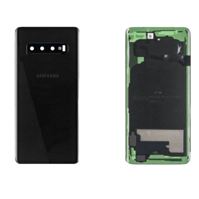 Vitre arrière / Cache batterie - SAMSUNG - Galaxy S10 (G973F) - Noir - Original - Remplacement
