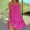 1PC Women A-line Dress Polyester Beach Dress Sundress Floral Printed Loose Sleeveless