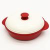 TokyoDeco Microwave Cooker with Recipes, Round (Deep) with Microwave Browning Function [Bake, Fry, Boil, Simmer, Steam, Cook, and Warm In One] Versati
