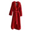 Women Plus Size Luxury   Faux Furs Coat Warm Outerwear Long Coat
