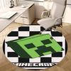 Tapete Redondo para Cadeira Creeper de Minecraft - Tapete de Escritório, Lavável à Máquina, Antiderrapante, Adequado para Salas de Estar, Quartos