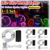 1-5Set LED Bike Wheel Lights Remote Control Safety Warning Tire Strip Light 2 Meters 20 Lights 16 Colors for Bike Night Riding