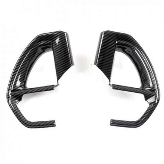 Carbon Fiber Car Steering Wheel Switch Trim For -2025 Toyota Tundra Sequoia