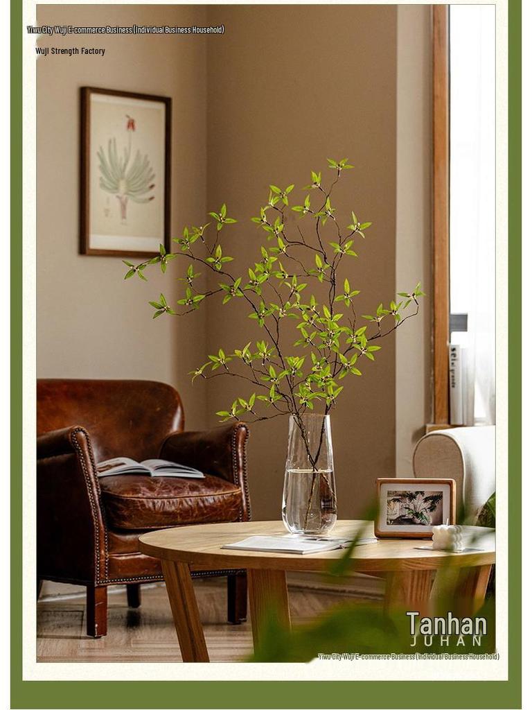 Decor în stil chinezesc cu viță de rodie și ramuri - Artă florală artificială pentru living