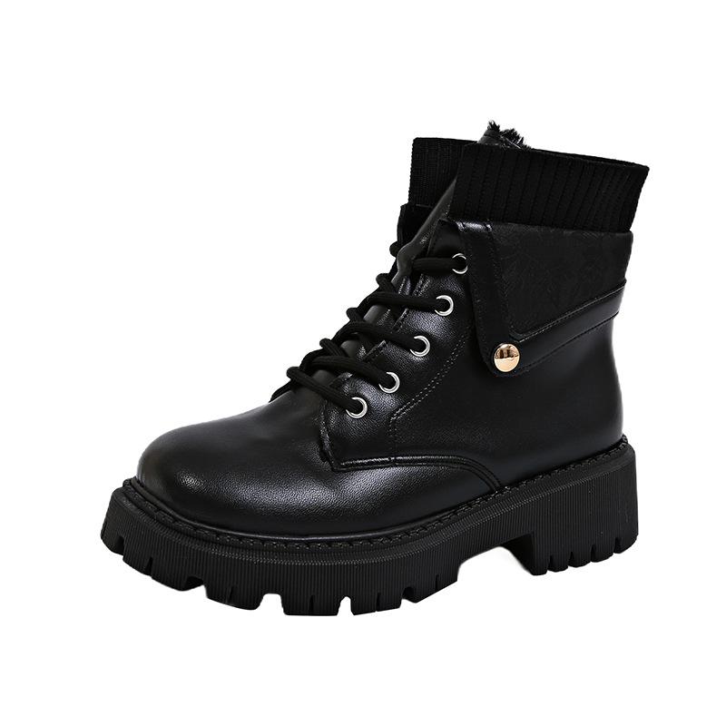 

Ретро ботинки Мартин для женской осени и зимы, новые, жареные уличные, новые, в стиле инс, британский стиль, на толстой подошве, увеличивающие рост, короткие ботинки для женщин 42 чёрный