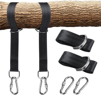 One Pair Tree Swing Hanging Kit Hammock Straps Rope Carabiner 350 KG Load Capacity OutDoor Camping Hiking Hammock Hanging