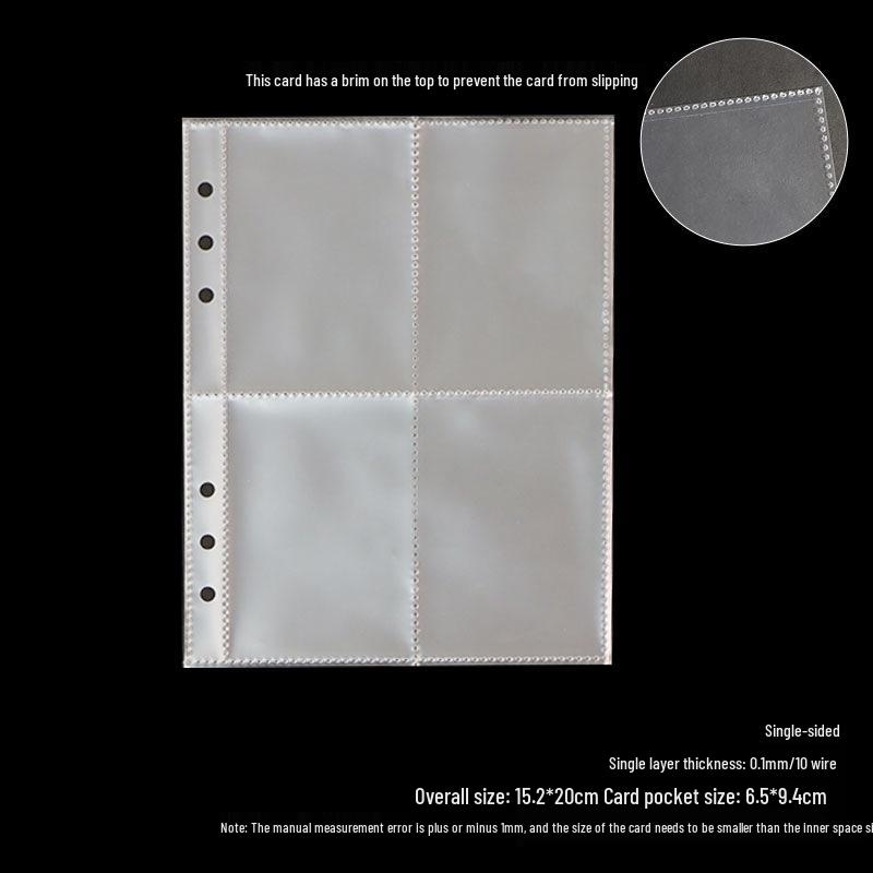 Polaroid A5 6-Hole Photo Album Refill Pages, Transparent PP, 76543 Inch, Loose-Leaf