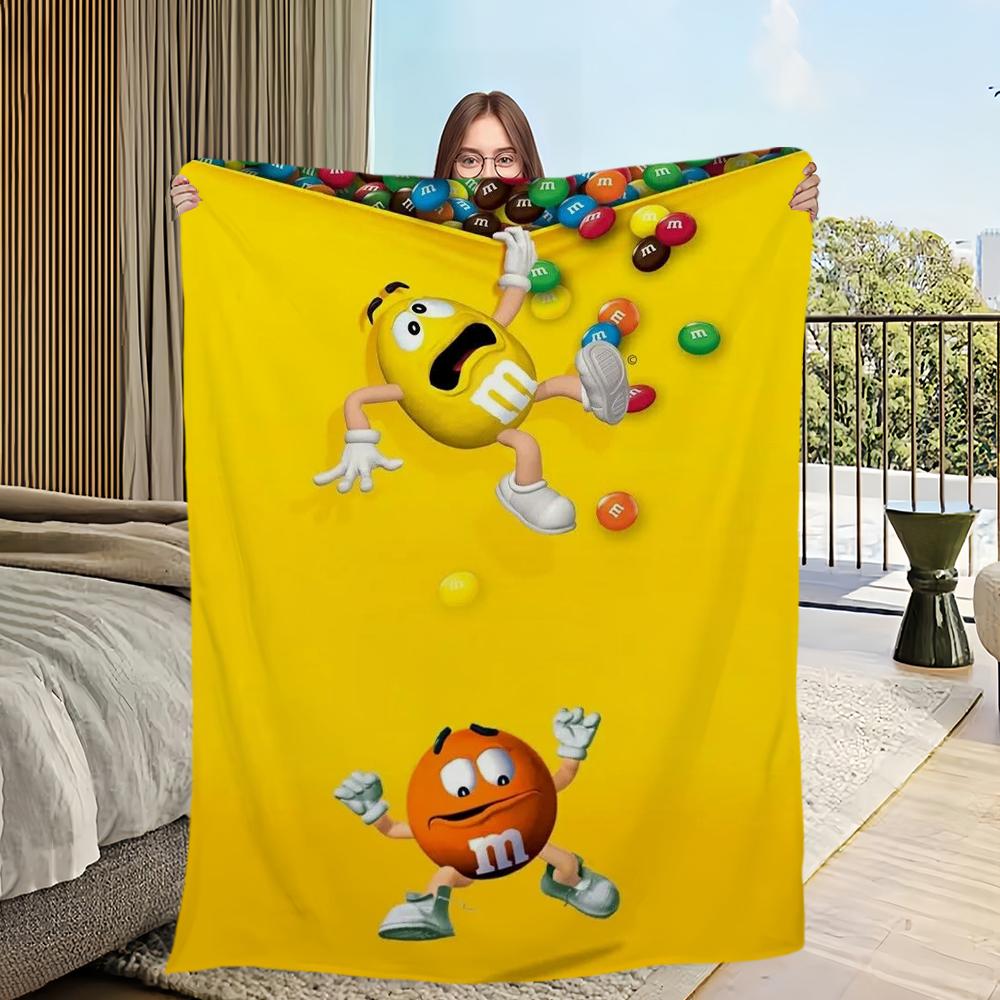 

Забавный M-M&M-M s Skicomfort теплый Мягкий Домашний Детский Обед Одеяло Подходит для Гостиной Офиса Ежедневных Путешествий Подарки 30x40in