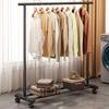Simple Coat Rack Movable Drying Rack Floor-to-ceiling Indoor Room Clothes Rack Household Bedroom Clothes Storage Rack
