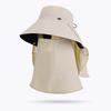 Anti-UV Mask Neck Protection Hat Solid Color Picking Tea Hat Cycling Cap Sunshade Shawl Cap  Travel