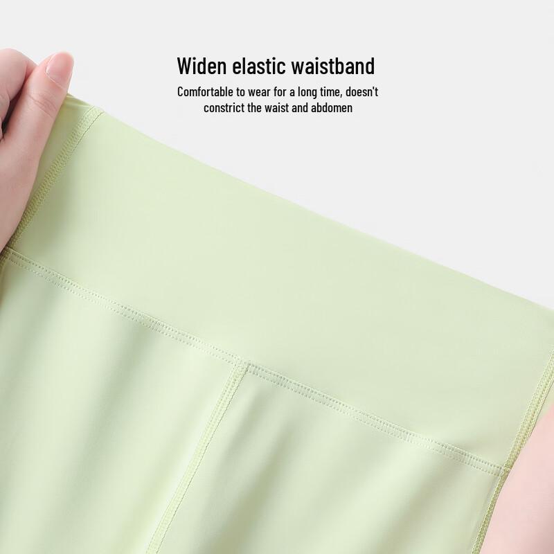 YEEHOO Girls' Quick-Dry Cooling Yoga Five-Point Leggings