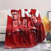 1PC CR7 Patterned Flannel Blanket Suitable For All Seasons for Home Decor Warmth and Comfort Gifts Holiday Present