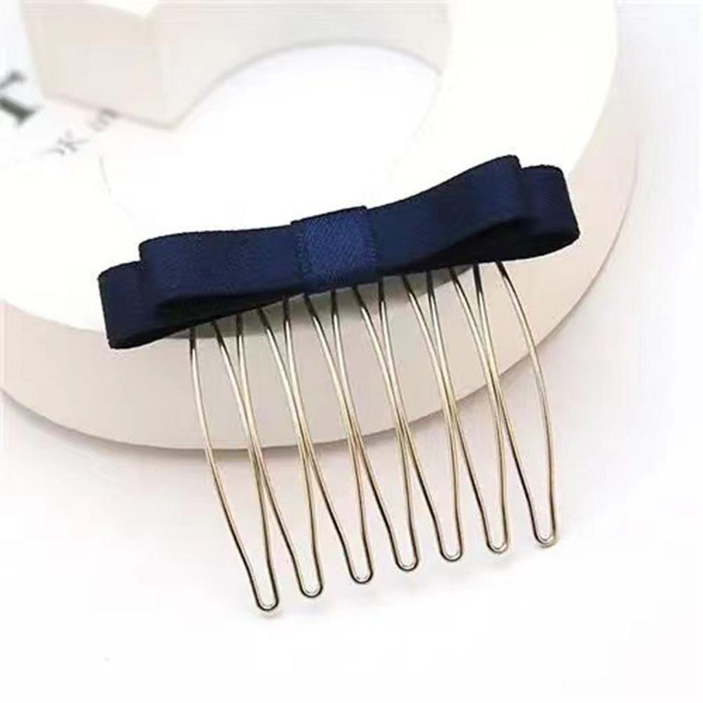 Inserted Comb Bow Hair Comb Adornment Bangs Versatile Simple Anti-skid Curl Side Clip Top Hair Clip