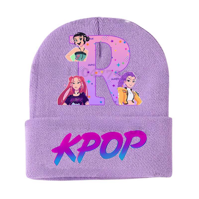 Demon Slayer KPOP Cartoon Pletená čepice - Teplá venkovní vlněná čepice pro děti