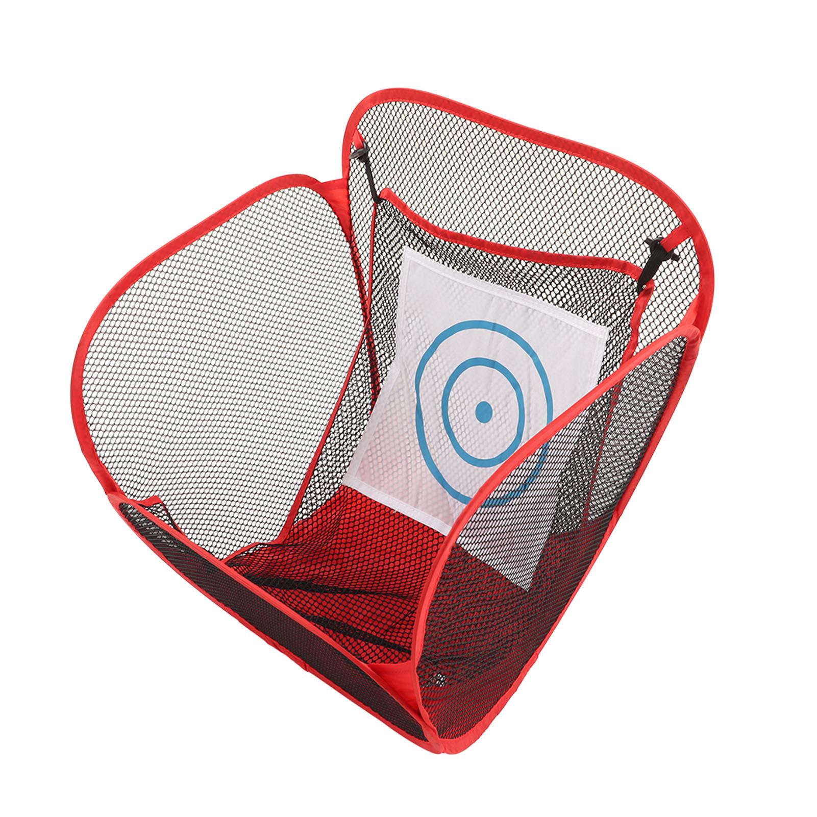 Golf Hitting Net Portable Foldable Golf Practice Training Net for Outdoors Garden Red