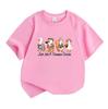 Kids Boys Girls 100% Cotton Crew Neck Short Sleeve T-Shirt, Cute Summer Travel Goose Graphic Tee, Casual Breathable Tops for Holiday Beach Daily Wear