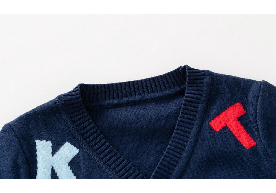 Boys' Cartoon Bear Knit Cardigan Sweater - Spring Style