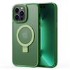 For iPhone 15 Pro Magnetic Phone Case TPU+PC Kickstand Matte Cover Compatible with MagSafe