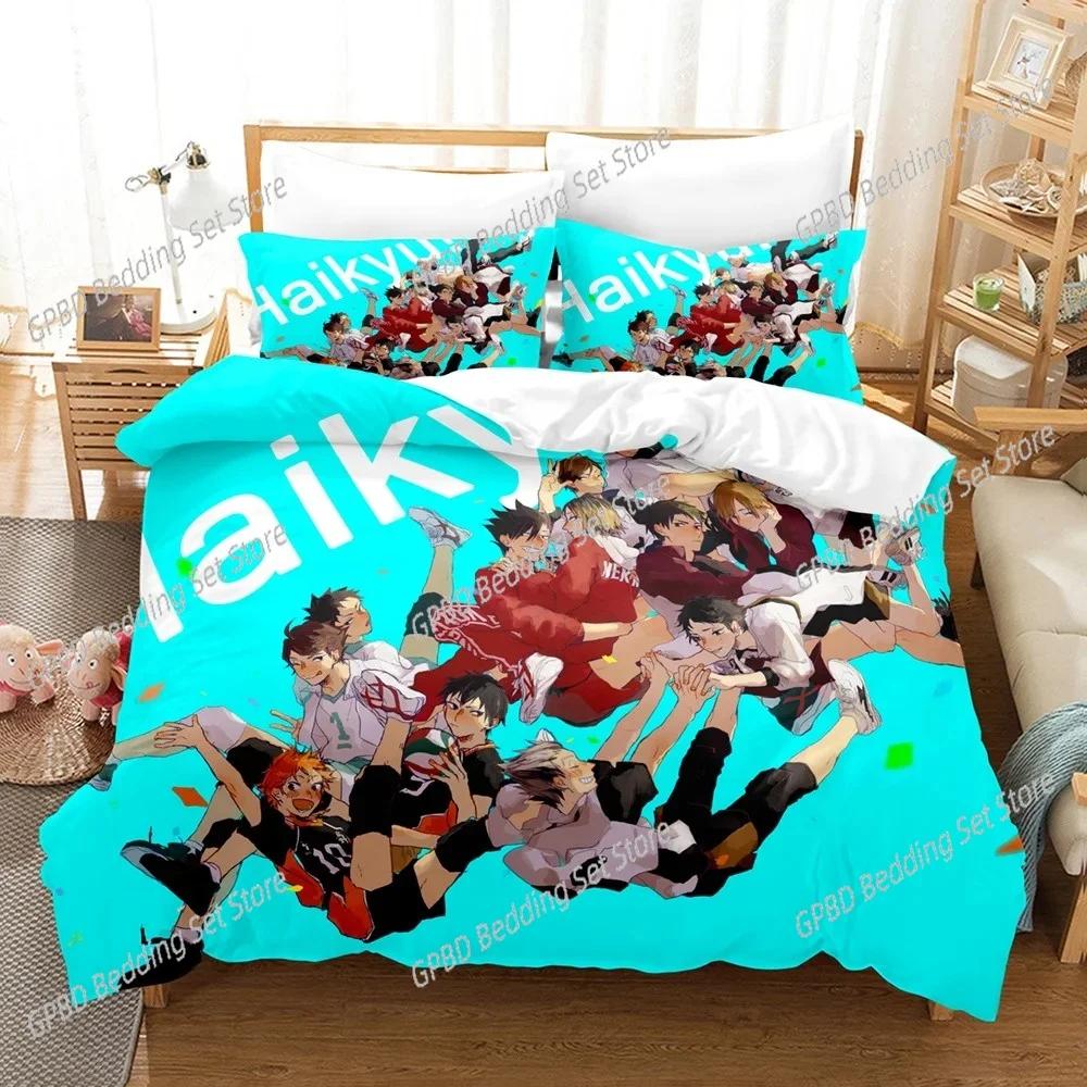 Comforter Haikyu Japan Famous Anime Bedding Set Bedroom Soft Modern S Comefortable Kids And