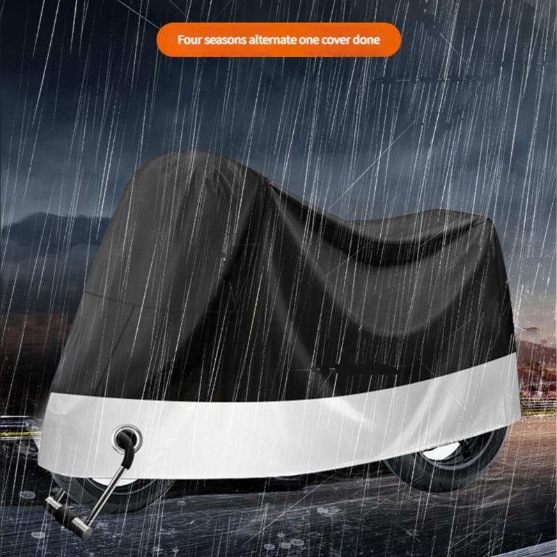 Motorcycle Rain Dust Sun Shield Wear Resistant Fabric Foldable Design Easy Storage And Quick Installation
