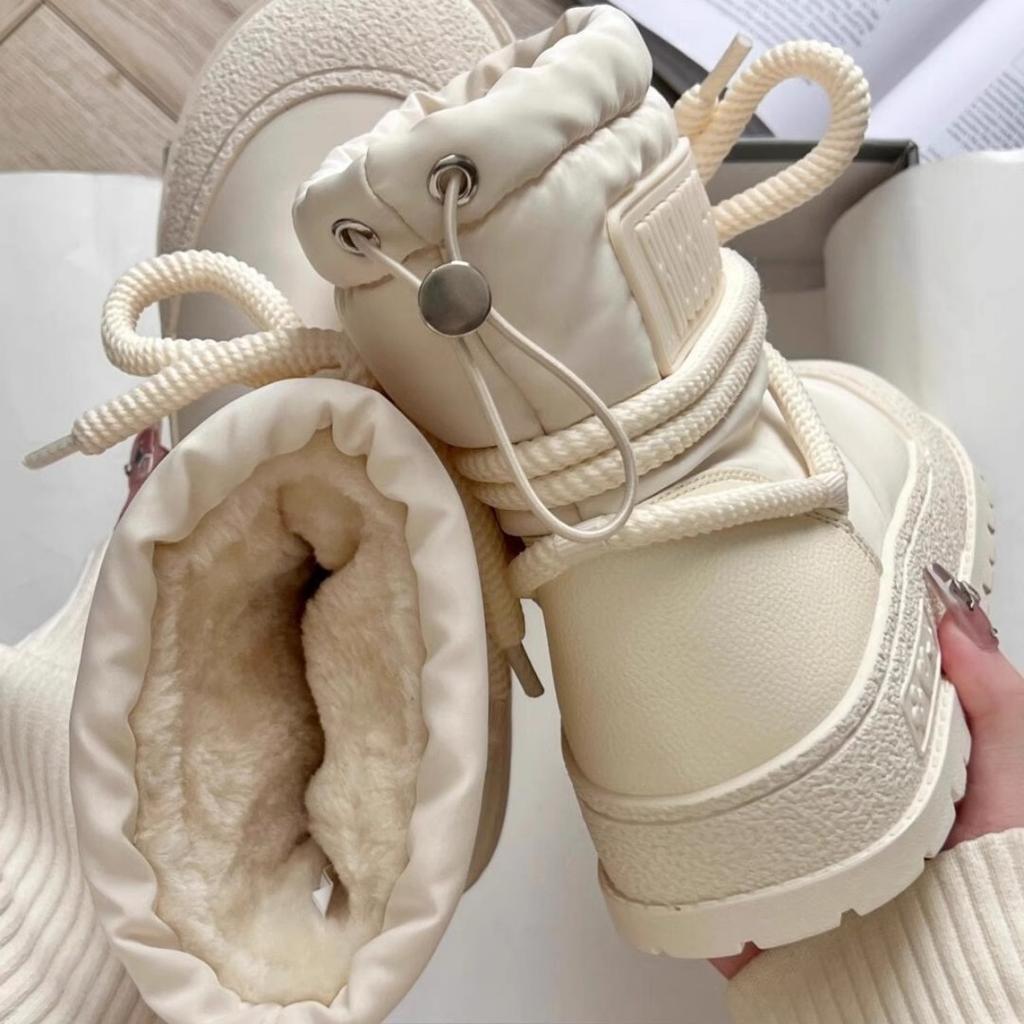 Ladies' Shoes, Thick Soled Shoes, Inner Height Shoes, Real Snow Boots, Plush and Thick Shoes, Cotton Shoes, Warm Shoes, Casual Shoes, High Top Shoes