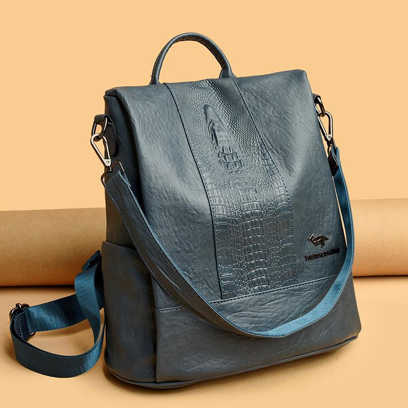 Rucsac din piele moale pentru femei, ghiozdane școlare pentru fete, rucsac de călătorie de mare capacitate