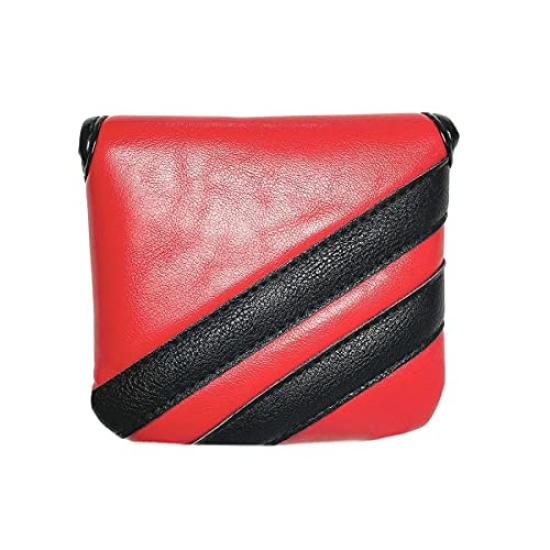 Head Cover Putter Cover for Mallets Compatible with Odyssey 2 Ball TaylorMade Spider Putter Plain (Green (White Line))