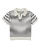 CLOVE [26Sm Clove] Stripe Boucle Collar Knit (Ivory)