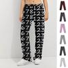 Calças de pijama de anime para dormir, calças casuais com cordão e cintura elástica, calças confortáveis, retas e soltas para ioga
