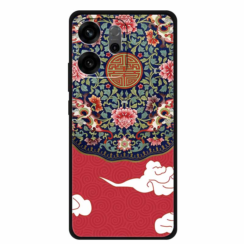 For Oppo Reno14 F Case 3D Flowers Emboss Phone Cases for Oppo Reno 14 F Reno14F 5G Back Protective Covers Soft Silicone Bumper
