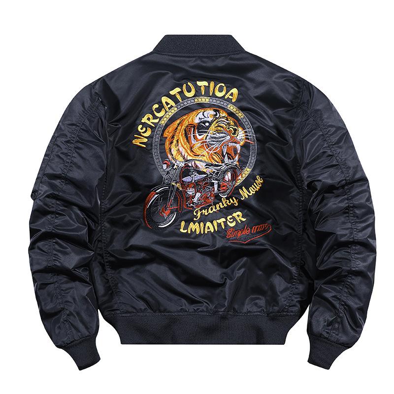 Men's Air Force Pilot Jacket Men's Tiger Embroidered Baseball Uniform Large Size Coat Work Jacket