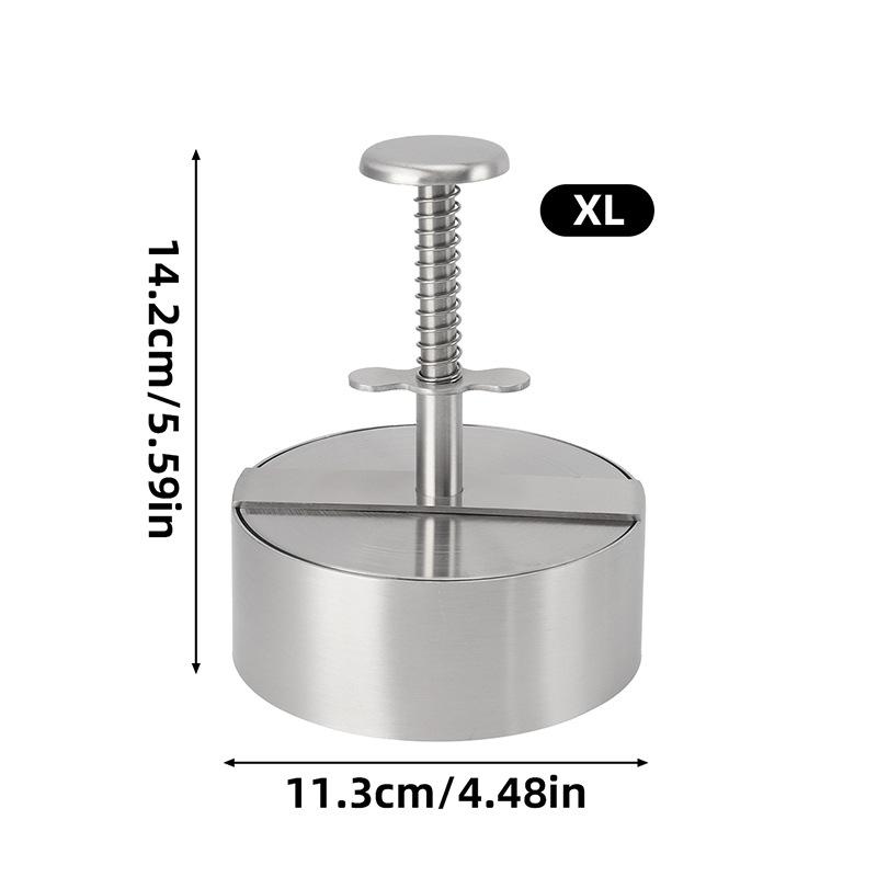 Hamburger Press Manual Non Stick Coating Circular Stainless Steel Meat Patty Press Household Kitchen Hamburger Press Tool